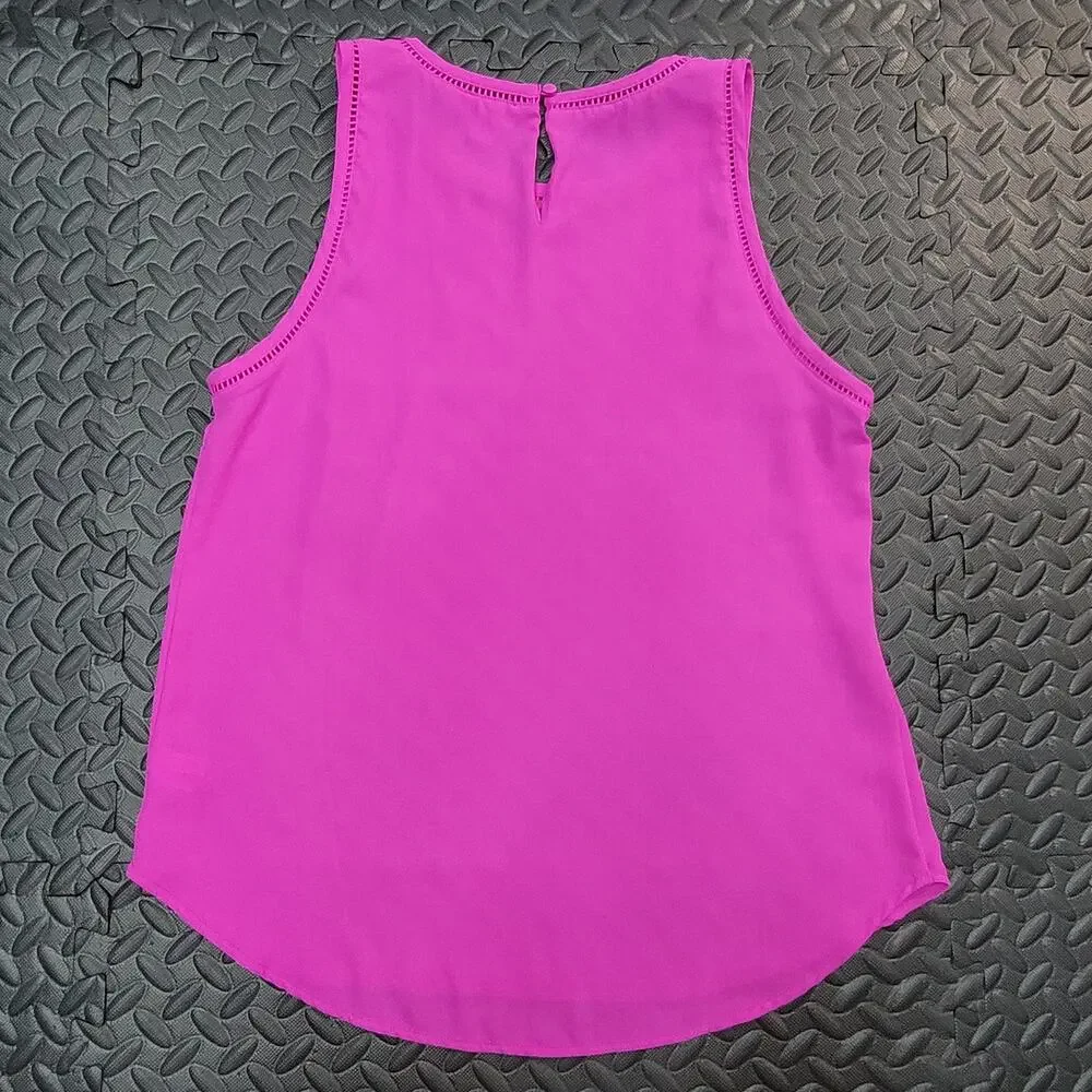 J.Crew Pink Sleeveless Blouse Womens 4 Tank Top Office Chic Capsule Wardrobe